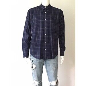 LUCKY BRAND Good Fortune Blue w/Stripes Button Down Shirt (Size L)